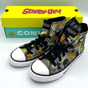 RARE NWT Converse | Scooby-Doo x Chuck Taylor Chased By Ghosts High Tops | Kid 2
